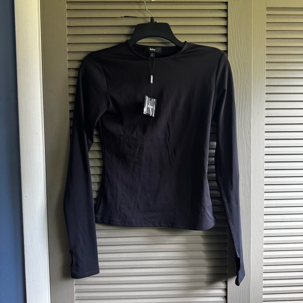 Khy by Kylie Jenner Stylish Black Long Sleeve Top